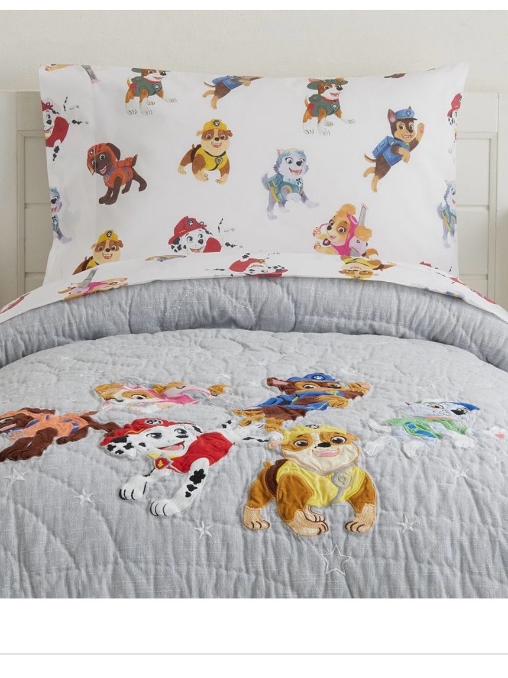Paw Patrol Toddler Grey Quilt Pottery Barn Kids